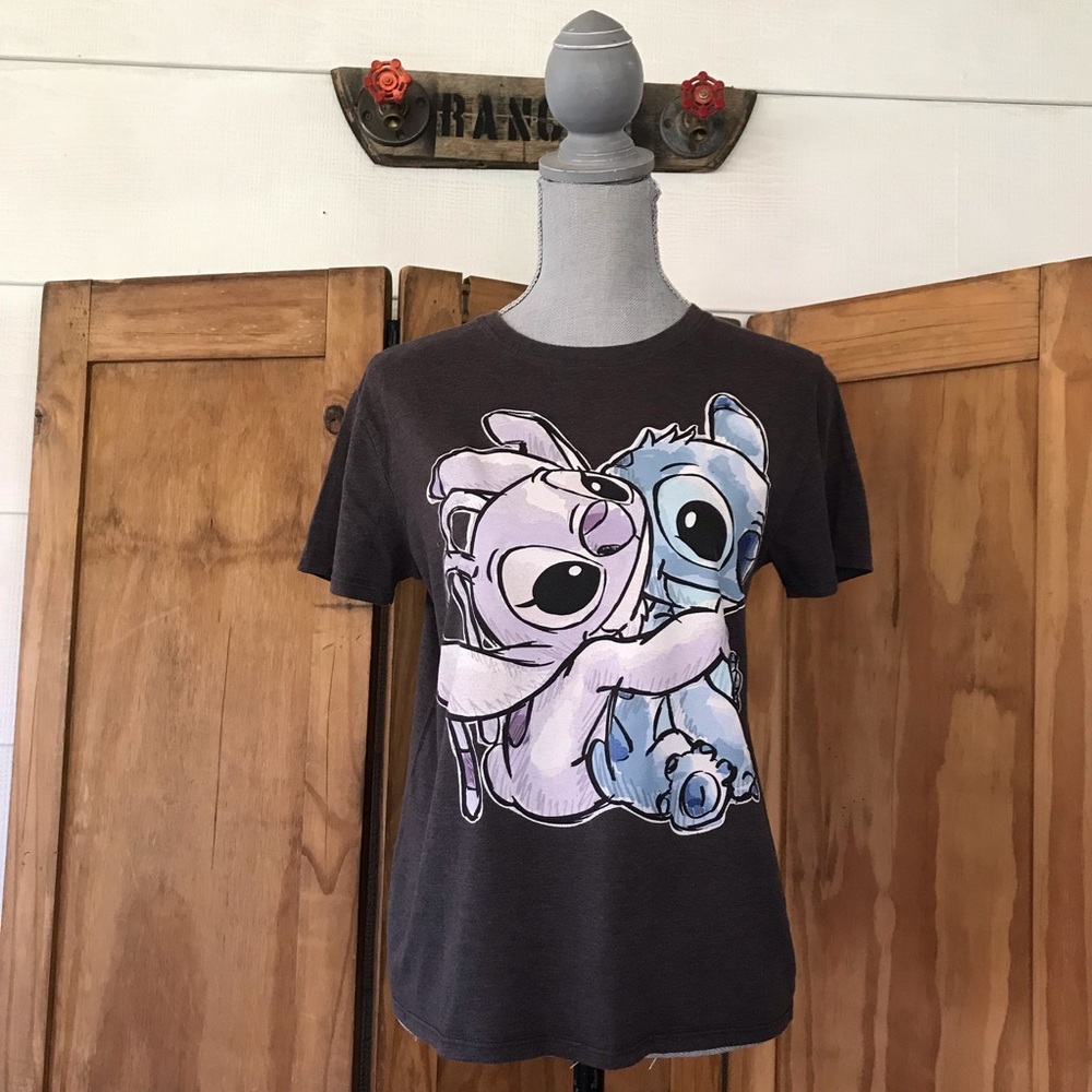 Disney Stitch & Angel Theme Short Sleeve Shirt